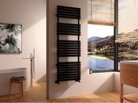 Arezzo Design Flat Black 500x1500 mm törölközőszárító radiátor, matt fekete AR-FB15050