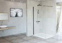 Niagara Welness Felicia Black 100x195 cm Walk-in zuhanyfal, fekete kerettel