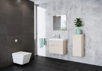 Tboss Slim 60 helytakarékos alsó fürdőszobabútor 2 fiókkal, mosdóval, 34 színben választható