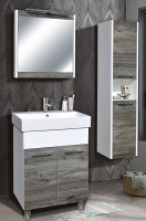 Guido Europa 60 komplett fürdőszobabútor szett mosdóval, LED világítással, tükörrel és kie