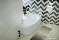 M-Acryl Liza 150x90 cm aszimmetrikus akril kád+tartóláb szett M-Acryl Liza 150x90 cm aszimmetrikus akril kád+tartóláb szett