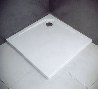 Besco Acro Slim (lapos) szögletes 80x80x3,5 cm öntött márvány zuhanytálca