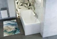 M-Acryl Mira 160x70 cm egyenes akril kád + vízszintező kádláb