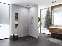 Roltechnik New Trendy Superia 90x90 cm szögletes zuhanykabin egyszárnyú ajtóval és fix oldalfal