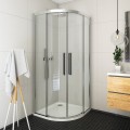 Roltechnik ECR2N Exclusive Line 100x100 cm íves tolóajtós zuhanykabin, Brillant kerettel