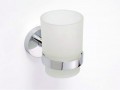 Arezzo Design Omega pohár + tartó, üveg-króm AR-104110012