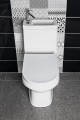 Sapho Hygie monoblokkos WC, alsó-hátsó kifolyású, lecsapódásmentes WC-ülőkével, mosdóval PB104 + hid