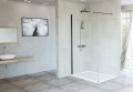 Niagara Welness Felicia Black 120x195 cm Walk-in zuhanyfal, fekete kerettel