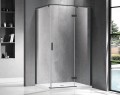 Wellis Palmaria Black 120x90 cm szögletes zuhanykabin 1 JOBBRA nyílóajtóval, fekete kerettel, átláts