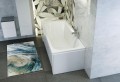M-Acryl Mira 180x80 cm egyenes akril kád + vízszintező kádláb