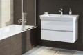 Tboss Basic 60 alsó fürdőszobabútor Roca mosdóval, 2 fiókkal, magasfényű fehér színben
