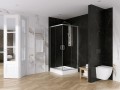 New Trendy Suvia 90x90 cm szögletes zuhanykabin, Active Shield vízlepergető üvegbevonattal + Feria ö