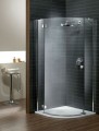 Radaway Almatea PDJ 90x90 cm íves nyíló ajtós zuhanykabin, átlátszó üveggel, króm kerettel