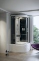 Sanimix Hidromasszázs zuhanykabin elektronikával100x100x222 cm, negyedköríves, magas zuhanytálcával 