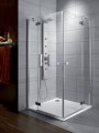 Radaway Almatea KDD 90x90 cm szögletes 2 nyíló ajtós zuhanykabin, átlátszó üveggel, króm kerettel