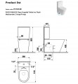 Sapho Paco PC1012R monoblokk WC perem nélküli, alsó-hátsó kifolyású, tartállyal, lecsapódá