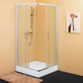 Kolpa San SQ Line TKK 80x100 cm szögletes zuhanykabin ezüst kerettel, chinchilla üveggel