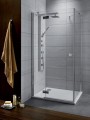 Radaway Almatea KDJ 90x90 cm szögletes nyíló ajtós zuhanykabin, átlátszó üveggel, króm kerettel