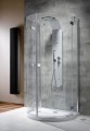 Radaway Almatea P 100x90x195 cm íves, félkör zuhanykabin, átlátszó üveggel, króm kerettel