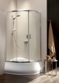 Radaway Premium Plus E 100x80x170 cm íves, aszimmetrikus zuhanykabin, átlátszó üveggel, Easy Clean b
