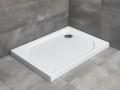 Radaway Delos D szögletes, aszimmetrikus zuhanytálca 80x75 cm, szifonnal