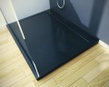 Besco Axim Ultraslim fekete, matt kő hatású szögletes 100x80 cm zuhanytálca