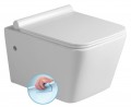 Sapho Porto PZ102R Rimless - perem nélküli fali WC + lecsapódásmentes, vékonyított ülőke 