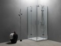 Kolpa San Atlas TKK 100x100 cm szögletes zuhanykabin, nyíló ajtókkal, átlátszó üveggel