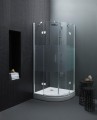 Kolpa San Atlas TKP 100x100 cm íves zuhanykabin, nyíló ajtókkal, Frost mintás üveggel