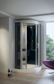 Sanimix Hidromasszázs zuhanykabin elektronikával 100x100x222 cm, negyedköríves, alacsony zuhanytálcá