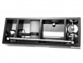Roltechnik Optimo Black 6999 4 darabos fekete-króm rozsdamentes fürdőszobai kiegészító szett