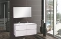 Wellis Elois White 120 cm komplett fürdőszobabútor 4 fiókkal,dupla öntött márvány mosdóval + tükörre