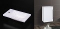 Wellis Almeria 40 cm 1 nyílóajtós kézmosó szekrény, öntött márvány mosdóval, fényes fehér színben