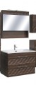 Guido Prémium Romeo 60 cm komplett fürdőszobabútor mosdóval, LED világítással együtt, Dark walnut sz