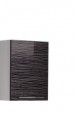 Guido Prémium Lux Finucci 04 fali, felső fürdőszobabútor, fényes fekete-ezüst színben