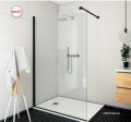 Roltechnik Ecwalk 900 Walk-in zuhanyfal, fekete elox profillal, 90x207 cm