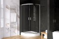 Roltechnik New Trendy Suvia 80x80 cm íves zuhanykabin + önhordó zuhanytálcával és szifonnal