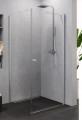 Roltechnik New Trendy Superia 90x90 cm szögletes zuhanykabin egyszárnyú ajtóval és fix oldalfal